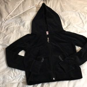 Black juicy couture girls zip up jacket